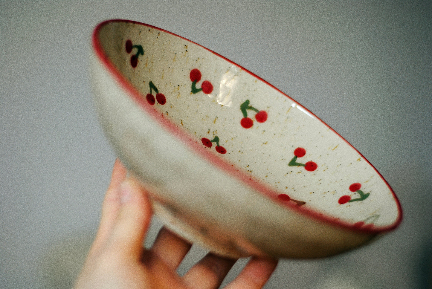 Miska wiśnie malowana